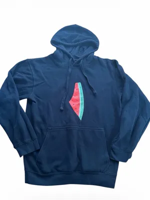 Wear The Peace Black Watermelon Palestine Map Pullover Hoodie Sweatshirt Small thumbnail 1