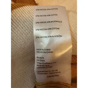 BDG Womens Ivory Brown Tunic Sweater Dress‎ Sz Large Henley Striped Ribbed Knit thumbnail 10