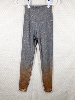 Beyond Yoga Grey Metallic Alloy Speckled Ombré High Rise‎ Leggings thumbnail 2