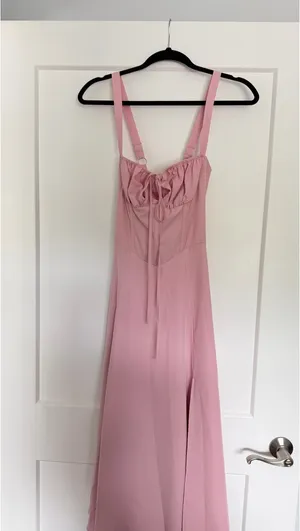 Baby Pink Corset Midi Dress thumbnail 7