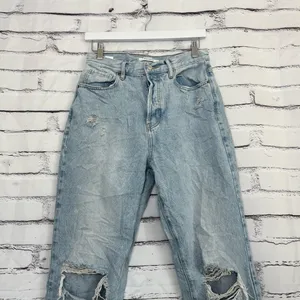 Vintage Y2K PacSun Dad Jeans High Rise Button Fly Light Wash Distressed Size 28 thumbnail 6