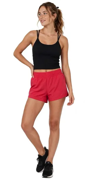 Fabletics Red Running Shorts Medium Elastic Waist Athletic Workout thumbnail 1