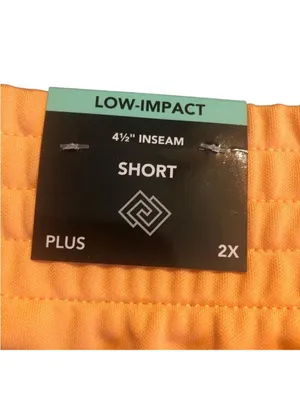 Zelos Low Impact 4.5” Athletic Shorts, Melon and Purple, Size 1X NWT thumbnail 2