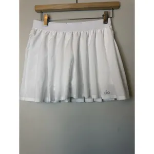 Women’s Authentic Alo Yoga White Varsity Pleated Tennis Skirt Skort XS thumbnail 6