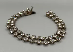 Vintage 1960s Rhinestone Bracelet thumbnail 1