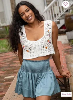 Natural Life Daisy Skort‎ in Seafoam thumbnail 1