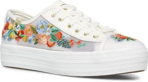 Rifle Paper Co Keds Floral Sneakers Embroidered x Canvas thumbnail 2