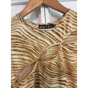 Motel tan And White Zebra‎ Print Dress Size thumbnail 4