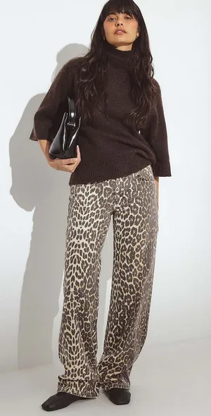 NA-KD Leopard Print Jeans thumbnail 1