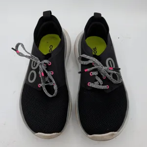 OOFOS OOmy Stride Low Shoe Black White Recovery Sneaker Womens 7.5‎ EU 38.5 thumbnail 4