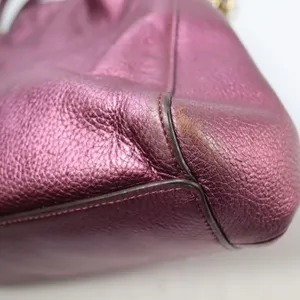 Coach Hallie Pebble Leather Shoulder Bag Metallic Berry F80271‎ Hobo Redefined thumbnail 5
