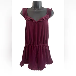 Victoria's Secret Purple Velvet Romper Size Small thumbnail 3