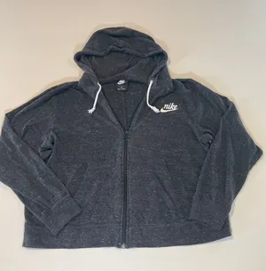 Nike Size 1X Charcoal Gray Lightweight Logo Hoodie thumbnail 1