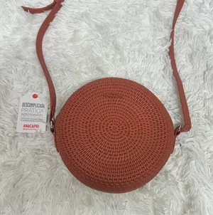 Women's Round Woven Bag thumbnail 1