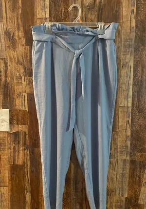 Soho apparel women's pants lite Blue size Large 100% polyester thumbnail 2