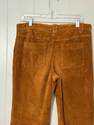 Free People Mid Rise Corduroy Flare Pants Rust Brown Size 8 thumbnail 5