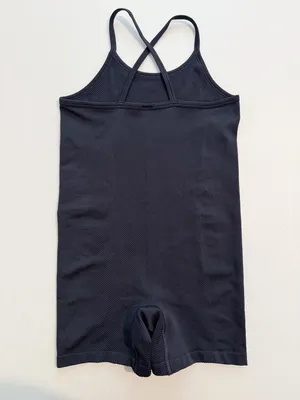 All In Motion Romper Large Black Compressive Spaghetti Strap Pilates Sporty Luxe thumbnail 8