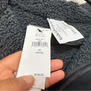 Banana Republic Reversible Vegan Suede Sherpa Jacket Gray Size XS NEW thumbnail 8