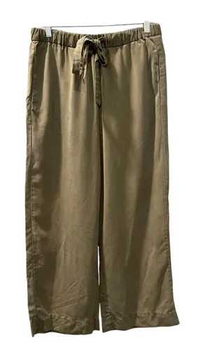 Marine Layer Khaki Green Twill Barrel Drawstring Pants Elastic Waist Size Small thumbnail 1