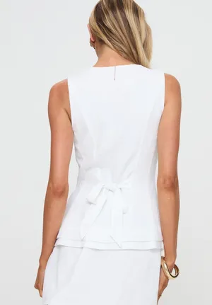 Linen Vest Top thumbnail 2