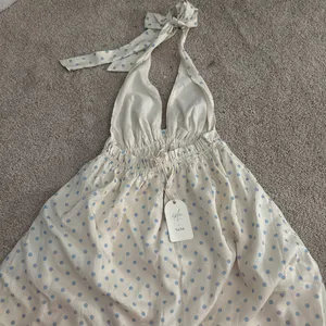 Isla x tate halter poka dot dress thumbnail 2