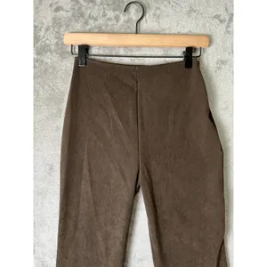 Vintage Y2K Leopard Cuff Flare Pants Brown Low Rise Stretch XS Indie Sleaze New thumbnail 2