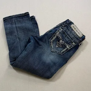 Rock Revival Blue Straight Leg Jeans thumbnail 8