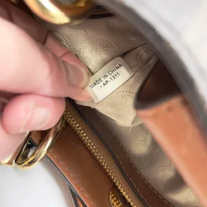 Michael Kors Cynthia Logo Medium Satchel‎ Brown Monogram Chain Shoulder Luxury thumbnail 9