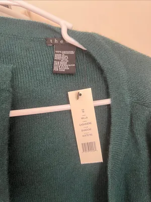 Theory Mila Cashmere Cardigsn Medium New With Defects thumbnail 5