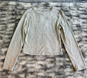 Shein Thin Long Sleeve Top - Grey Size M thumbnail 1
