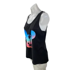 Disney Palms Mickey Mouse Prime Women's Graphic Sleeveless Tee Tank Top Size M thumbnail 3