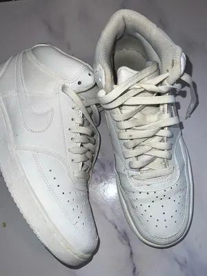 Nike Court Vision Mid Basketball Sneakers CD5436-100 White New Women's Size 8.5 thumbnail 2
