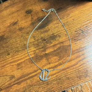 18” Silver Delta Zeta Necklace thumbnail 2
