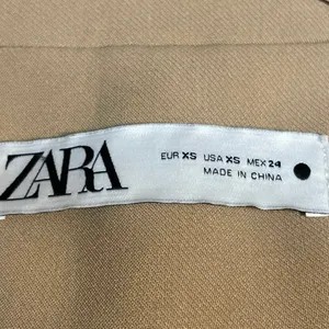 Zara Women's Tan Notch Lapel Sleeveless Side Tie Vest Blazer Coat Jacket Size XS thumbnail 4