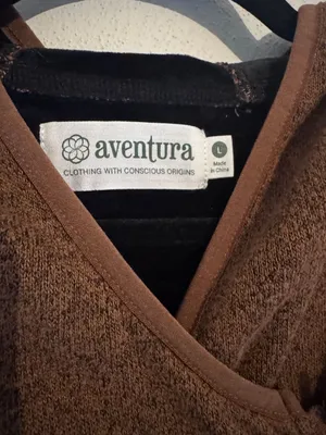 Aventura Women's Perfect Fleece Hoodie Brown Size Large thumbnail 5