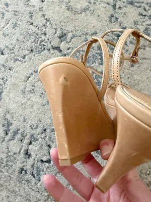 Vince Camuto Ambee Tan Wedge Heel Ankle Strap Sandals 7.5 thumbnail 5