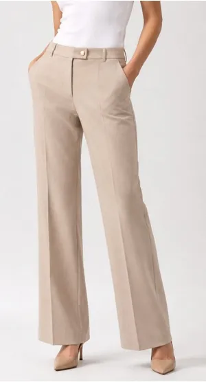 Calvin Klein Modern Fit Trousers Tan Herringbone Straight Leg Dress Pants 4 thumbnail 1