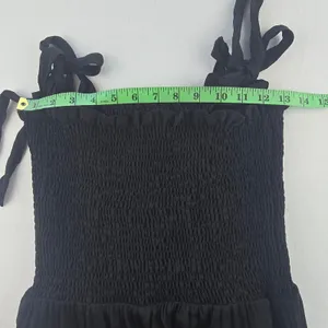 SUMMERSALT NWT The Sliky‎ Luxe Smocked Maxi Dress Black Tie Strap Medium thumbnail 12