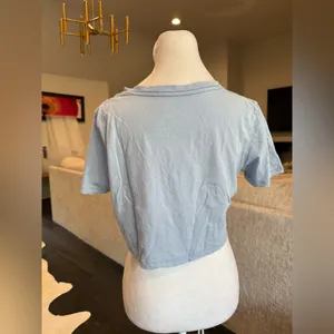 BDG Blue Polo Crop T-Shirt Relaxed Fit thumbnail 3