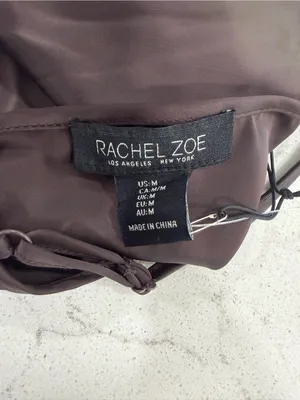 Rachel Zoe Chocolate Lace-Trim Satin Camisole thumbnail 4