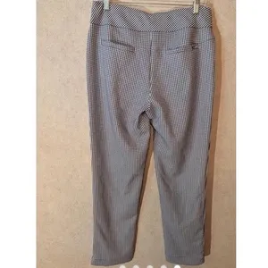 Acegolfs Eagle Performance Pull On Stretch Ankle Pant Black White Gingham Sz S thumbnail 3