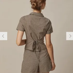 RIHOAS The Brown High Waisted Plaid Shorts 3 thumbnail 2