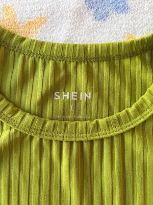 Shein | Olive Green Ribbed Sleeveless Crop Tank | L thumbnail 3