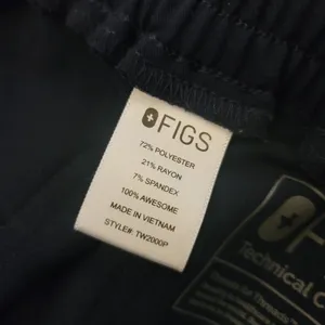 figs navy scrub pants style tw2000p size xxs tie waist zipper pockets thumbnail 2