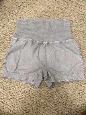 Free People Movement Good Karma Shorts washed ice gray Sz XS/S Athleisure thumbnail 2