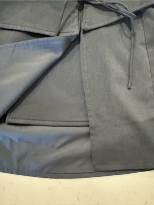 White Fox Gray Wrap Mini Skort XS Tie Waist Lined Chic thumbnail 5