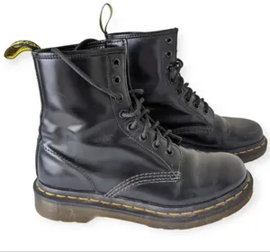 Dr. Martens Black 1460 Size 6 Smooth Leather Lace Up Boots Grunge Punk thumbnail 4