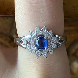 Natural Kyanite Sterling Silver Ring Size 8 thumbnail 1