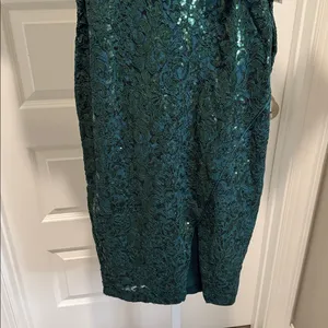Kensie Emerald Green Sequin Lace Sheath‎ Dress Size 4 NWT thumbnail 5