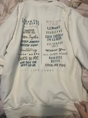 Luke Combs Sweatshirt White Size L thumbnail 2